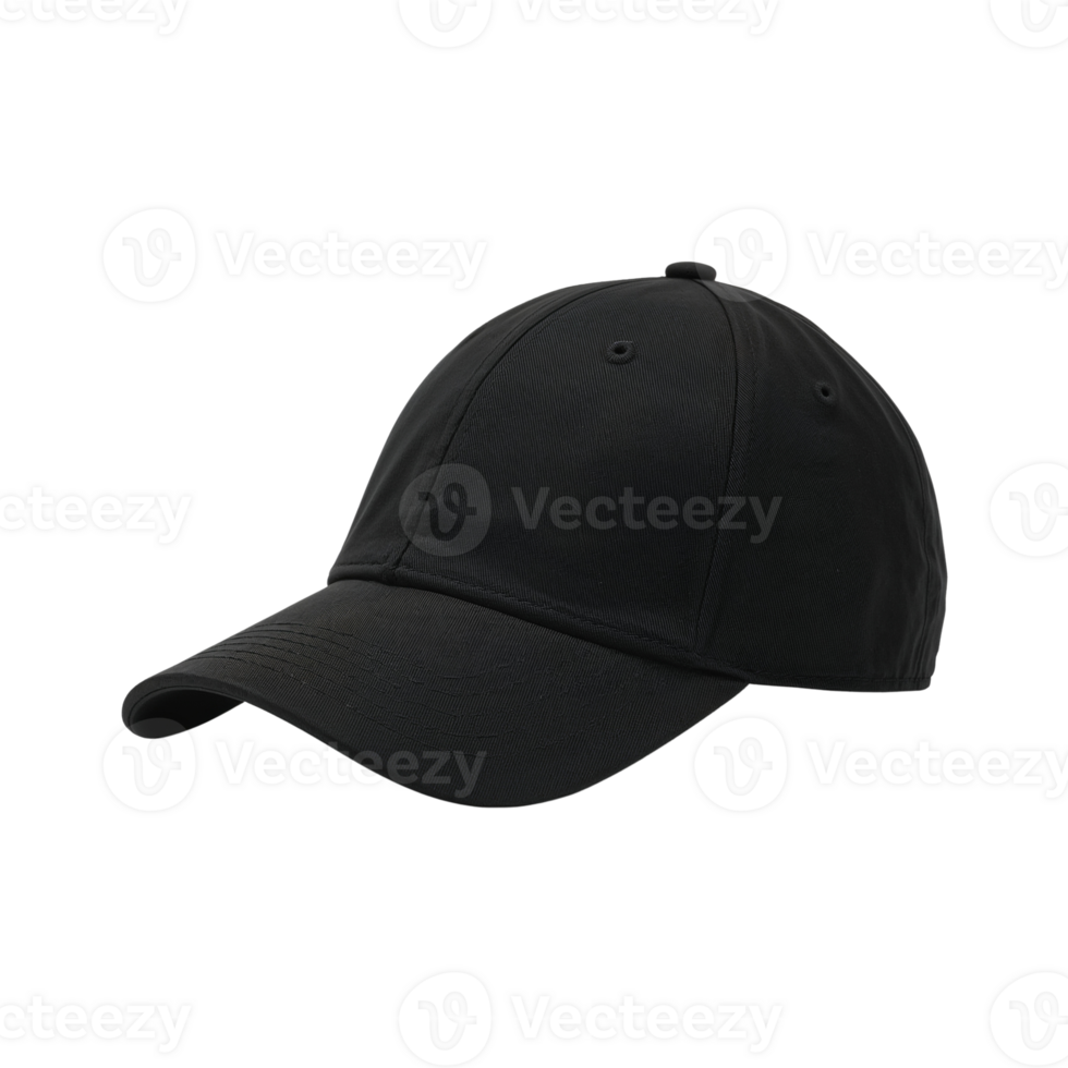 Minimalist presentation of a solid color baseball cap on a neutral background for design element png
