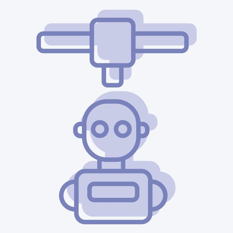 Icon Robotics. related to Printing symbol. two tone style. design editable vector