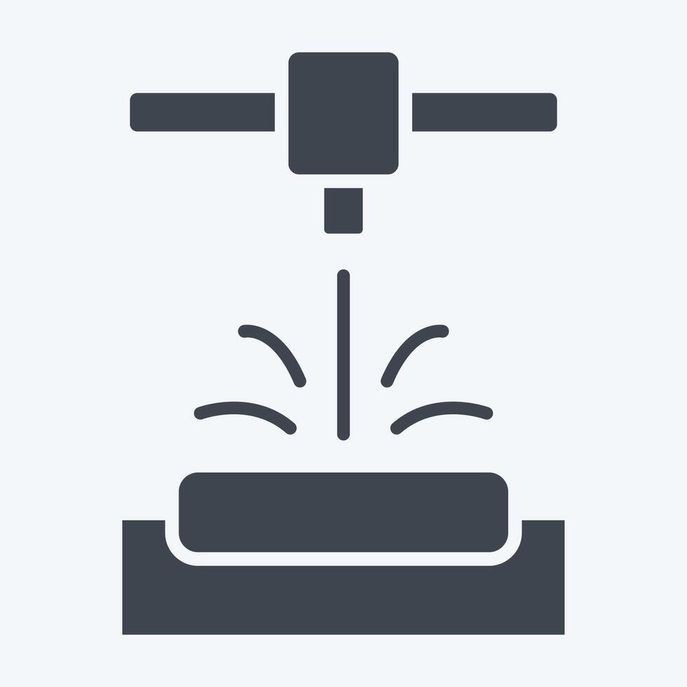 Icon Selective Laser Melting. related to Printing symbol. glyph style. design editable vector