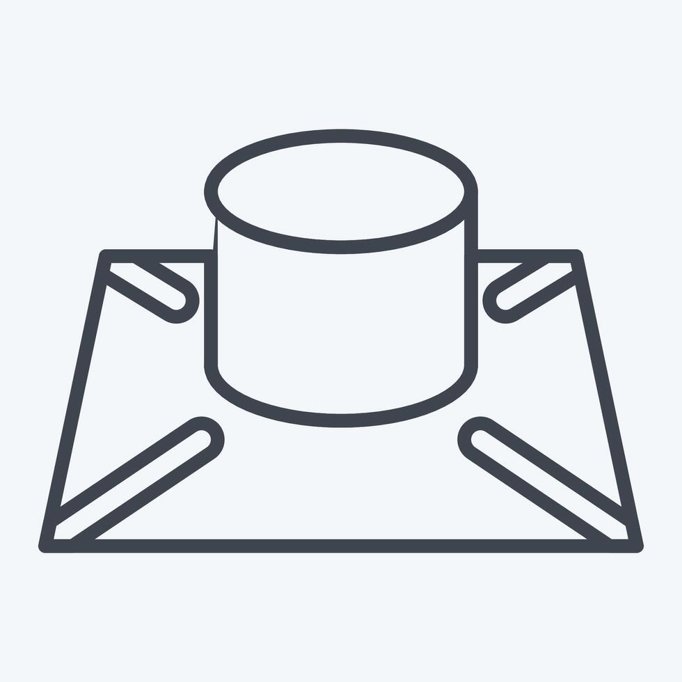 Icon 3D Model. related to Printing symbol. line style. design editable vector