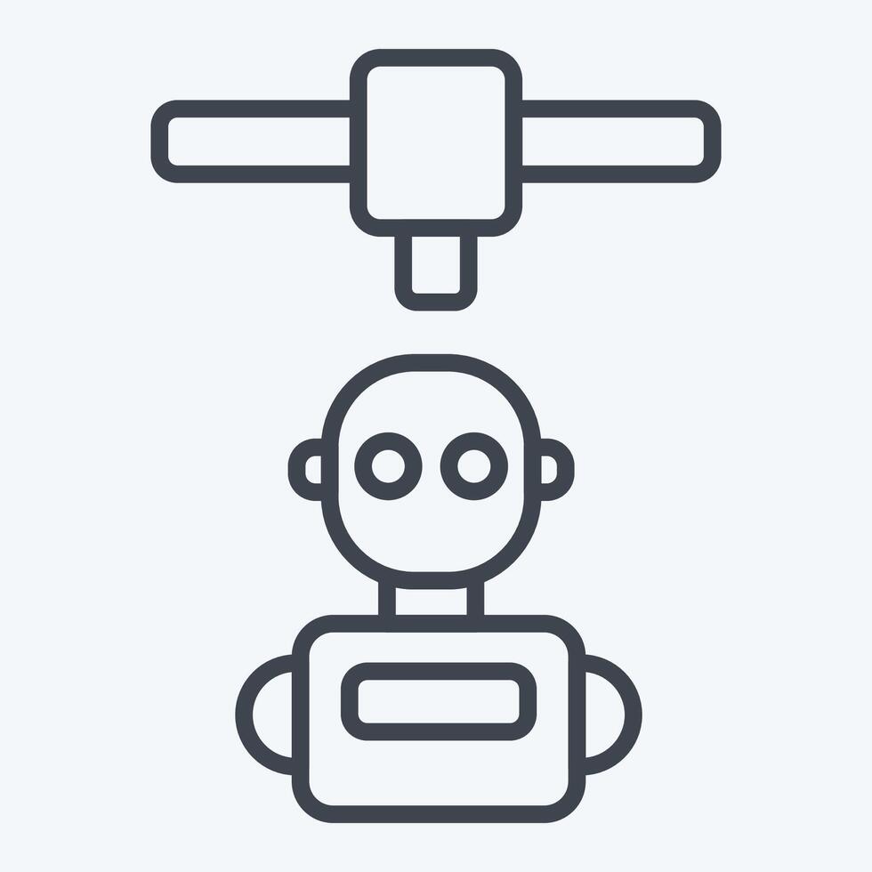 Icon Robotics. related to Printing symbol. line style. design editable vector