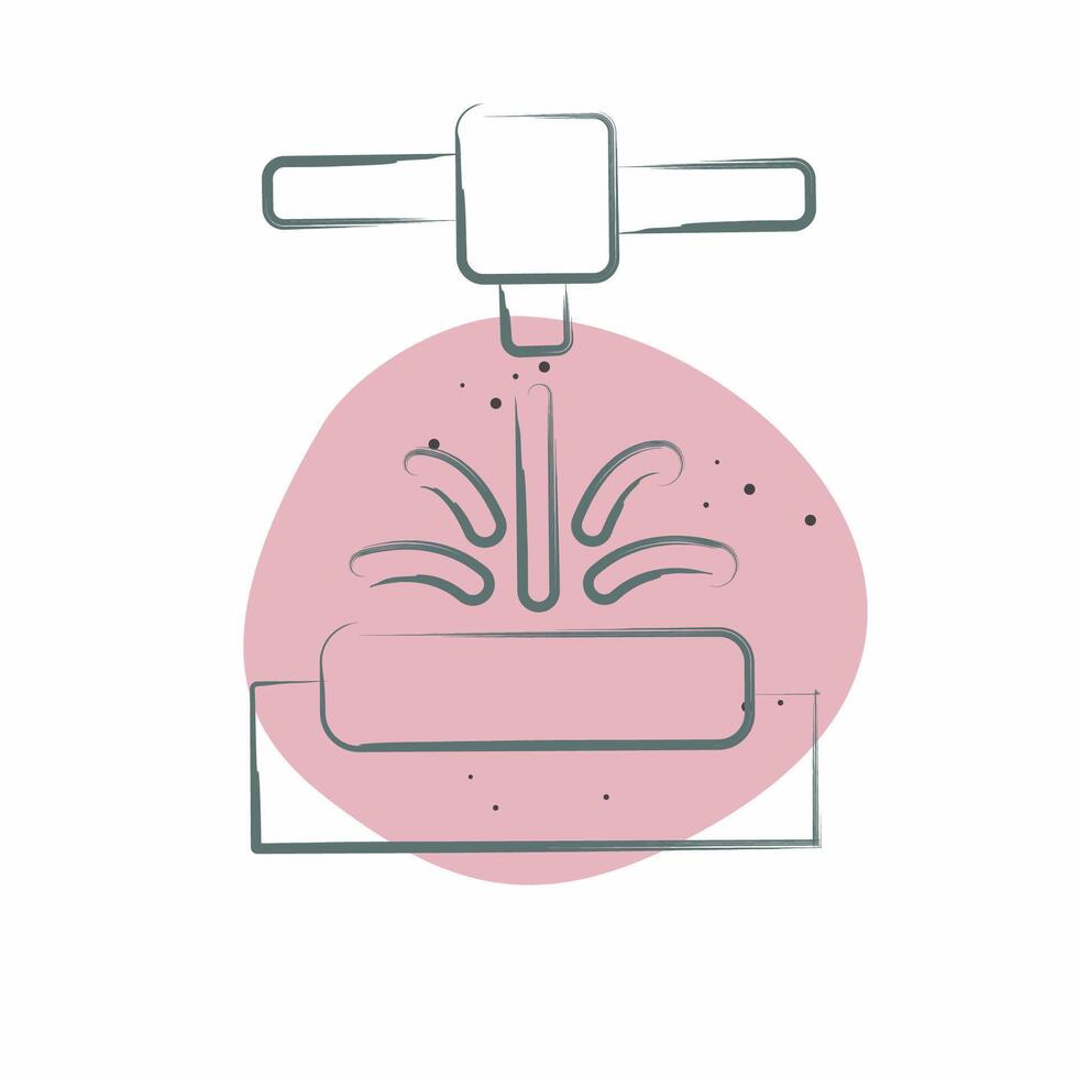 Icon Selective Laser Melting. related to Printing symbol. Color Spot Style. design editable vector