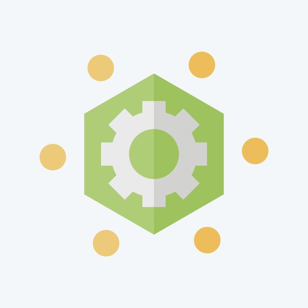 Icon Frame Work. related to Printing symbol. flat style. design editable vector