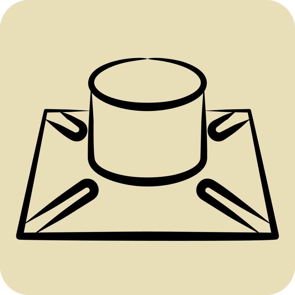 Icon 3D Model. related to Printing symbol. hand drawn style. design editable vector