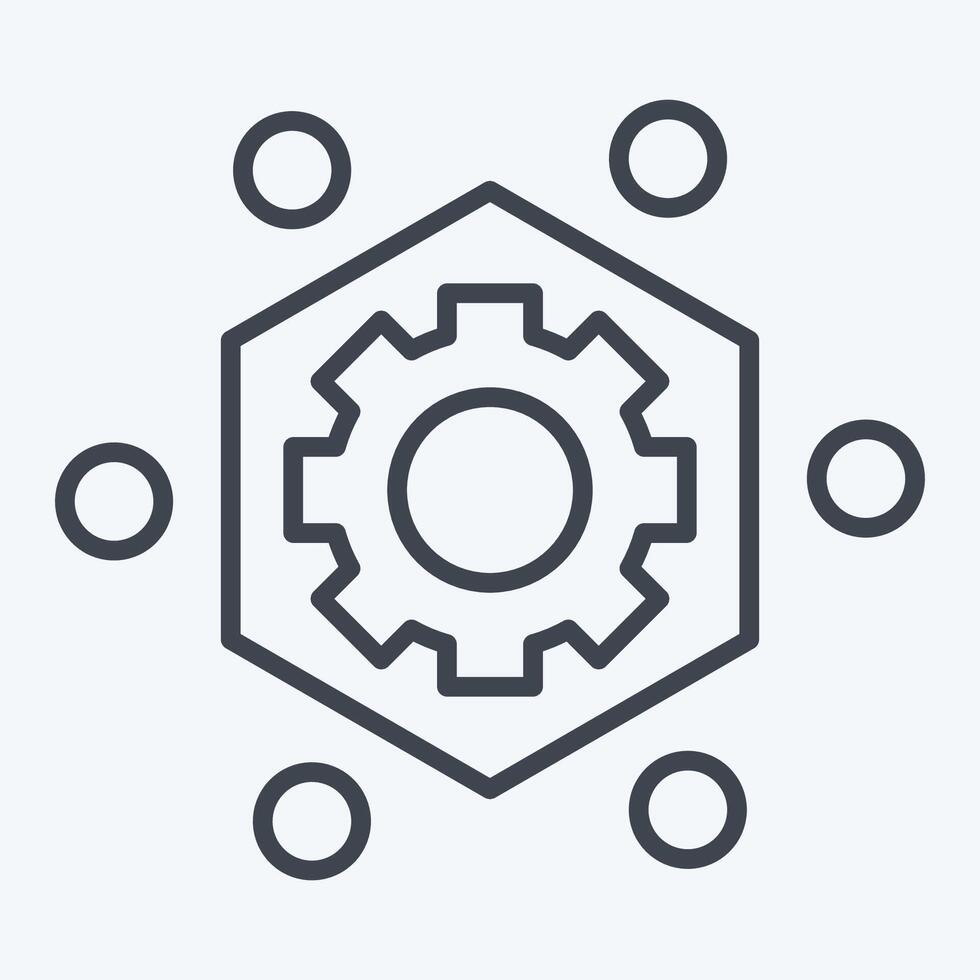 Icon Frame Work. related to Printing symbol. line style. design editable vector