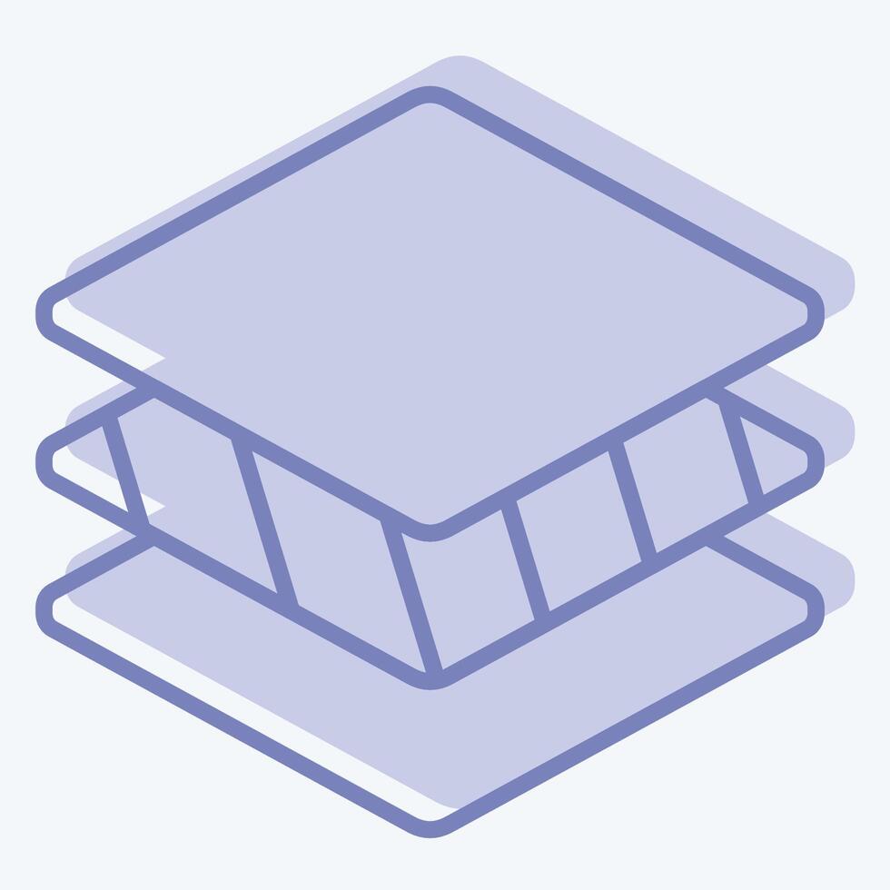 Icon Layers. related to Printing symbol. two tone style. design editable vector