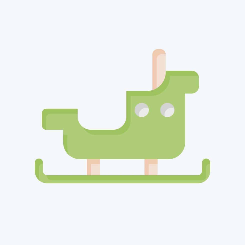 Icon Sledding. related to Adventure symbol. flat style. design editable vector