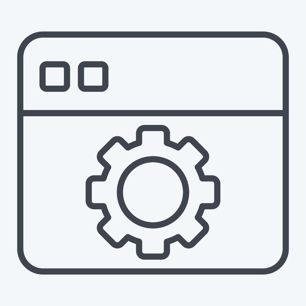 Icon Software. related to Printing symbol. line style. design editable vector