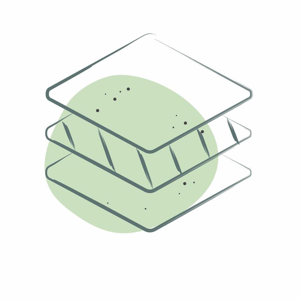 Icon Layers. related to Printing symbol. Color Spot Style. design editable vector