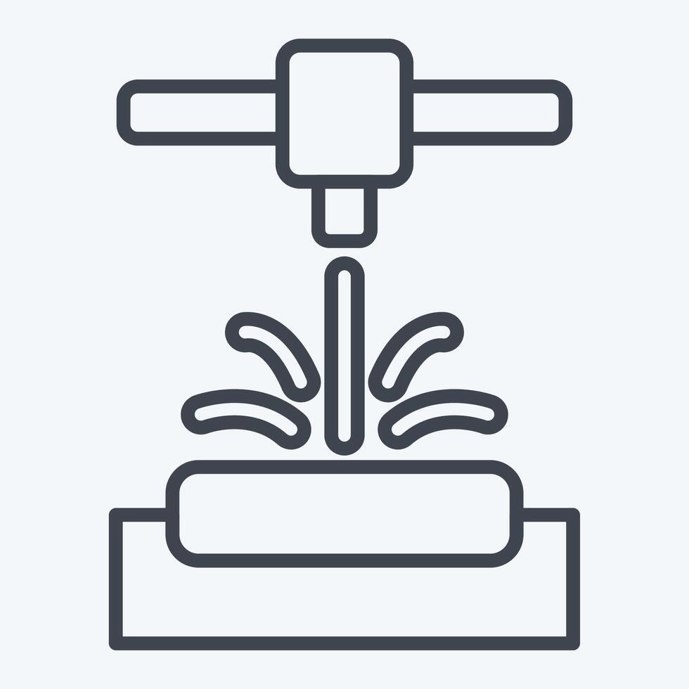 Icon Selective Laser Melting. related to Printing symbol. line style. design editable vector