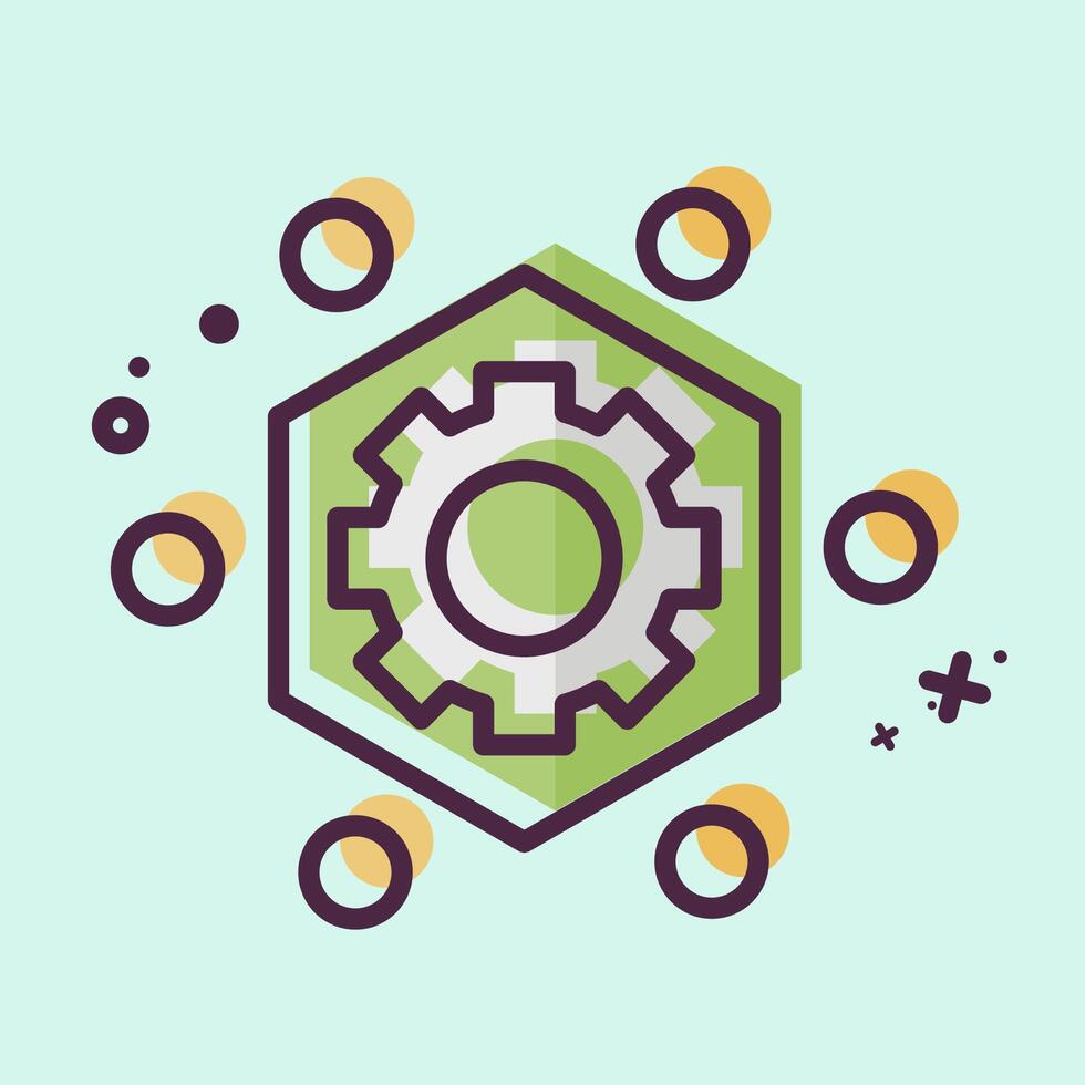 Icon Frame Work. related to Printing symbol. MBE style. design editable vector