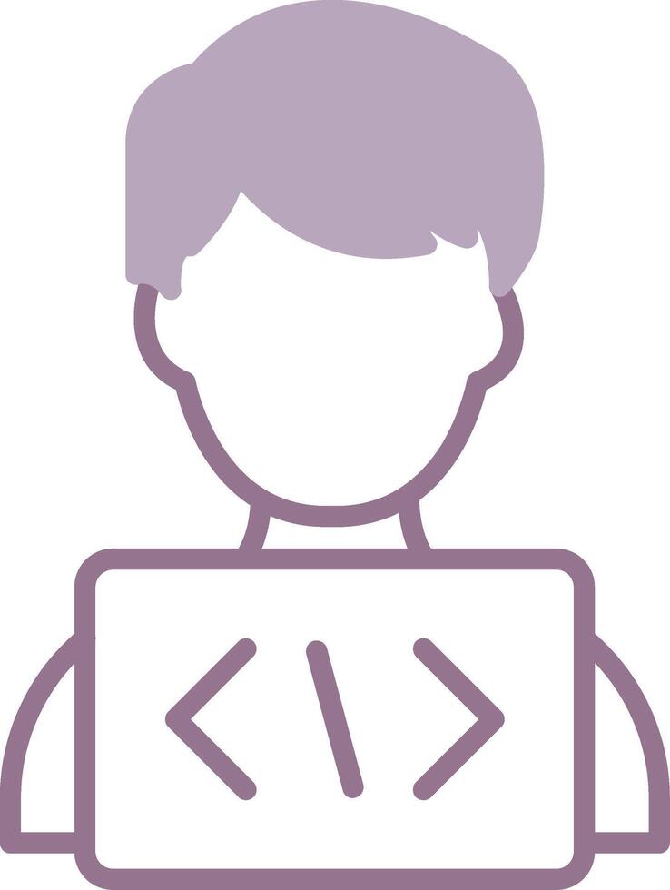 Programmer Bold Stroke Badge vector