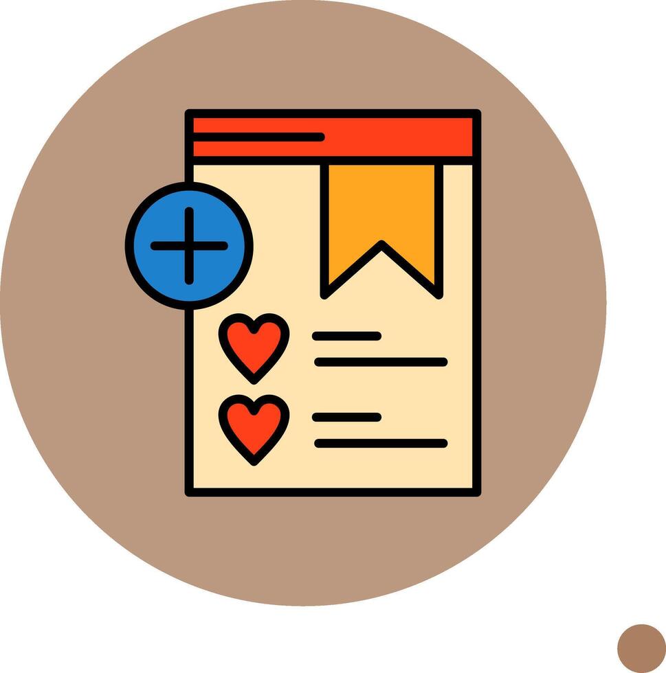 Add to Wishlist Minimal filled Circle Icon vector