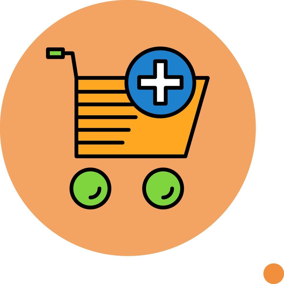 Add to Cart Minimal filled Circle Icon vector