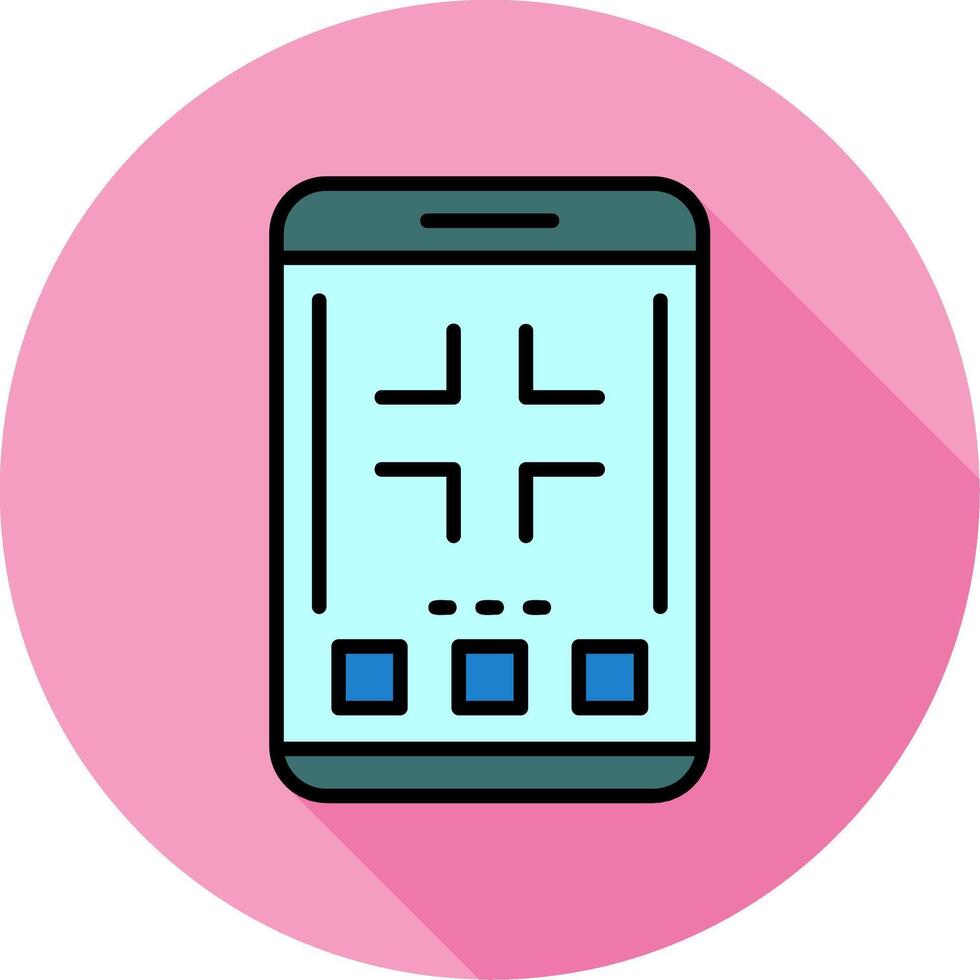 Exit full screen Mobile Interface Minimal filled Circle Icon vector