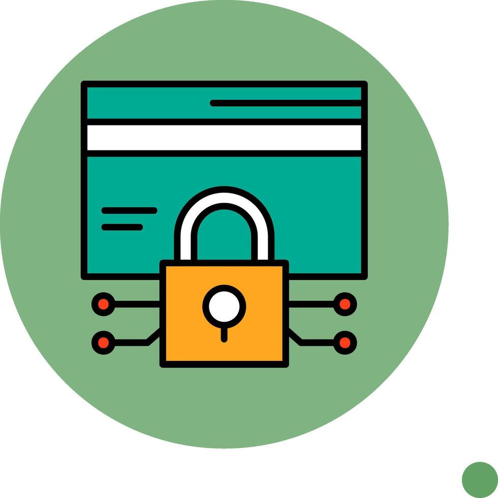 Data encryption Minimal filled Circle Icon vector