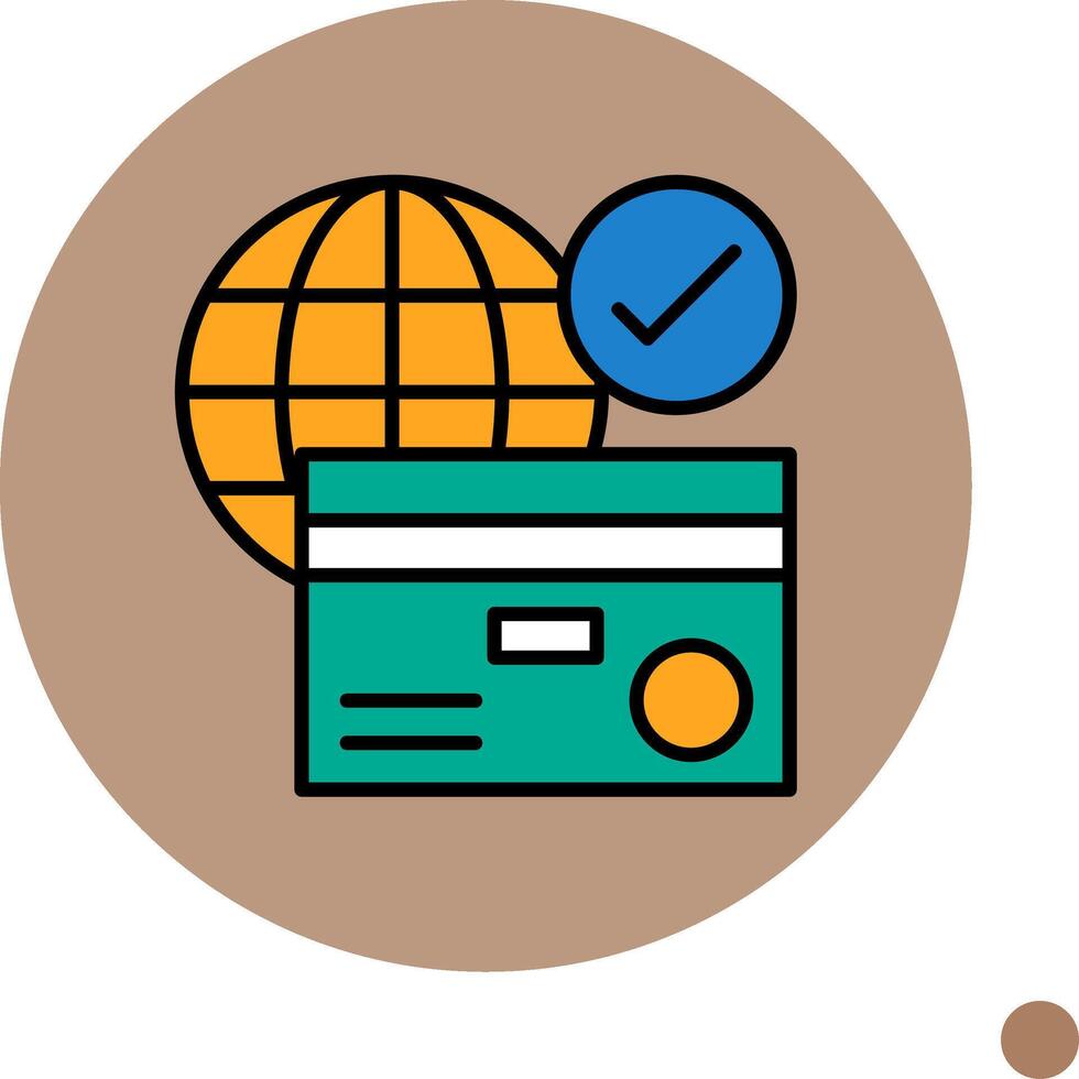 Payment gateway Minimal Circle Icon vector