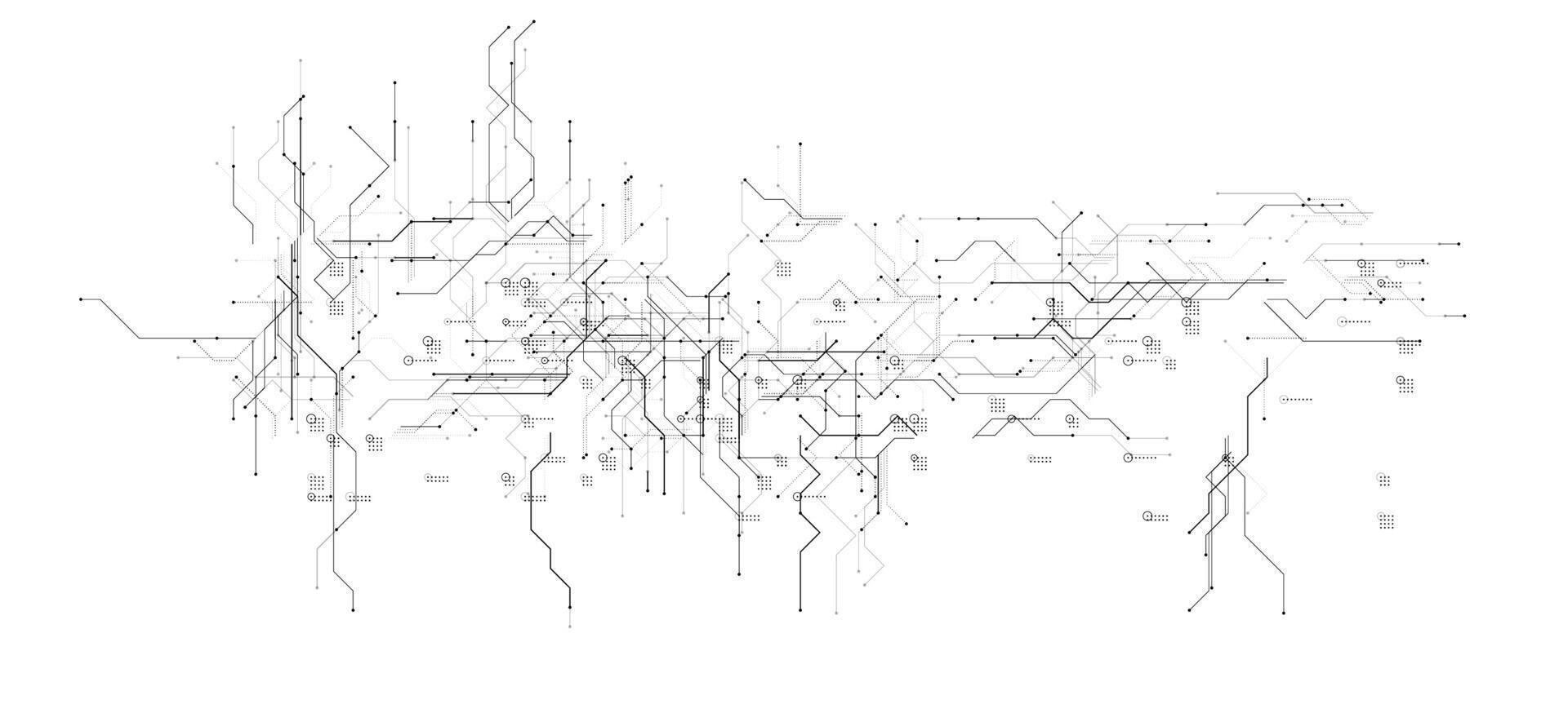 Digital circuit AI chip background, processor network. Abstract neural texture, cyber system pattern. Cyber data flow tech pattern. Artificial intelligence technology backdrop. illustration vector