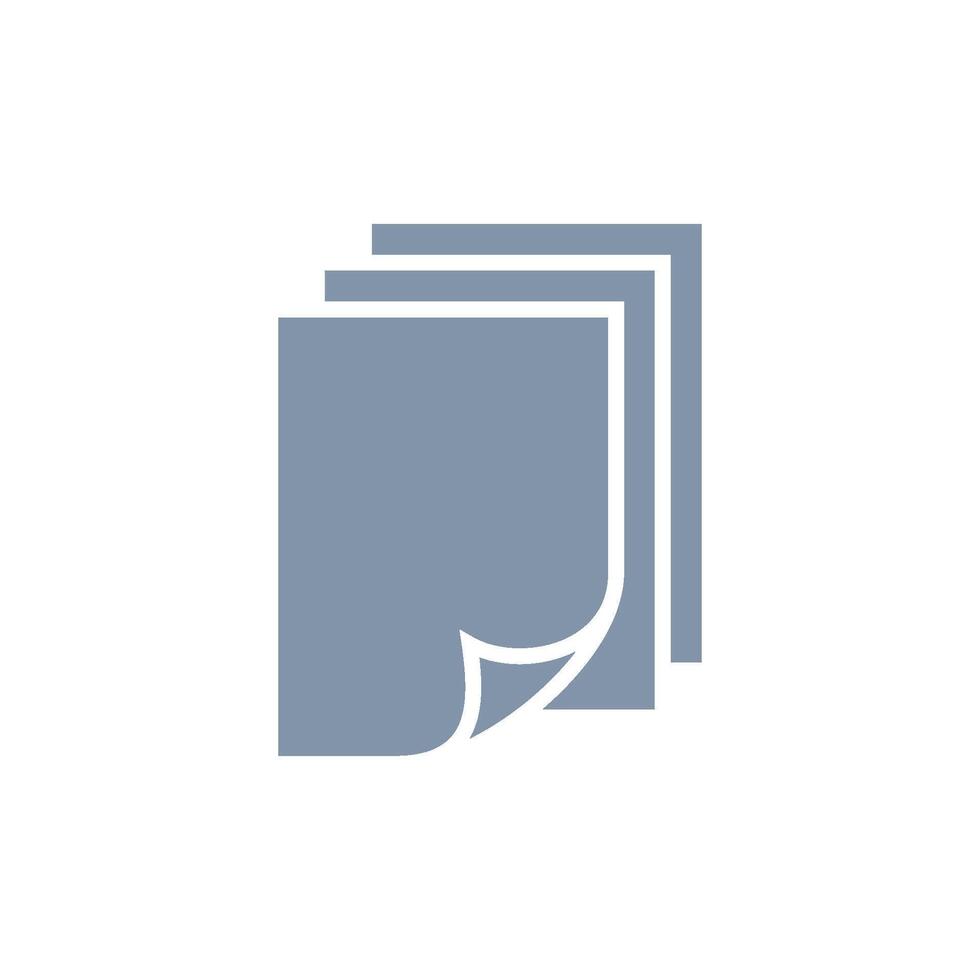 Three Folded Paper Sheet Document Icon Template vector