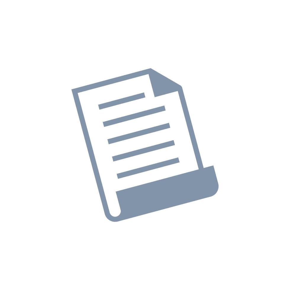 Modern Grey Color Paper Sheet Document Icon Template vector