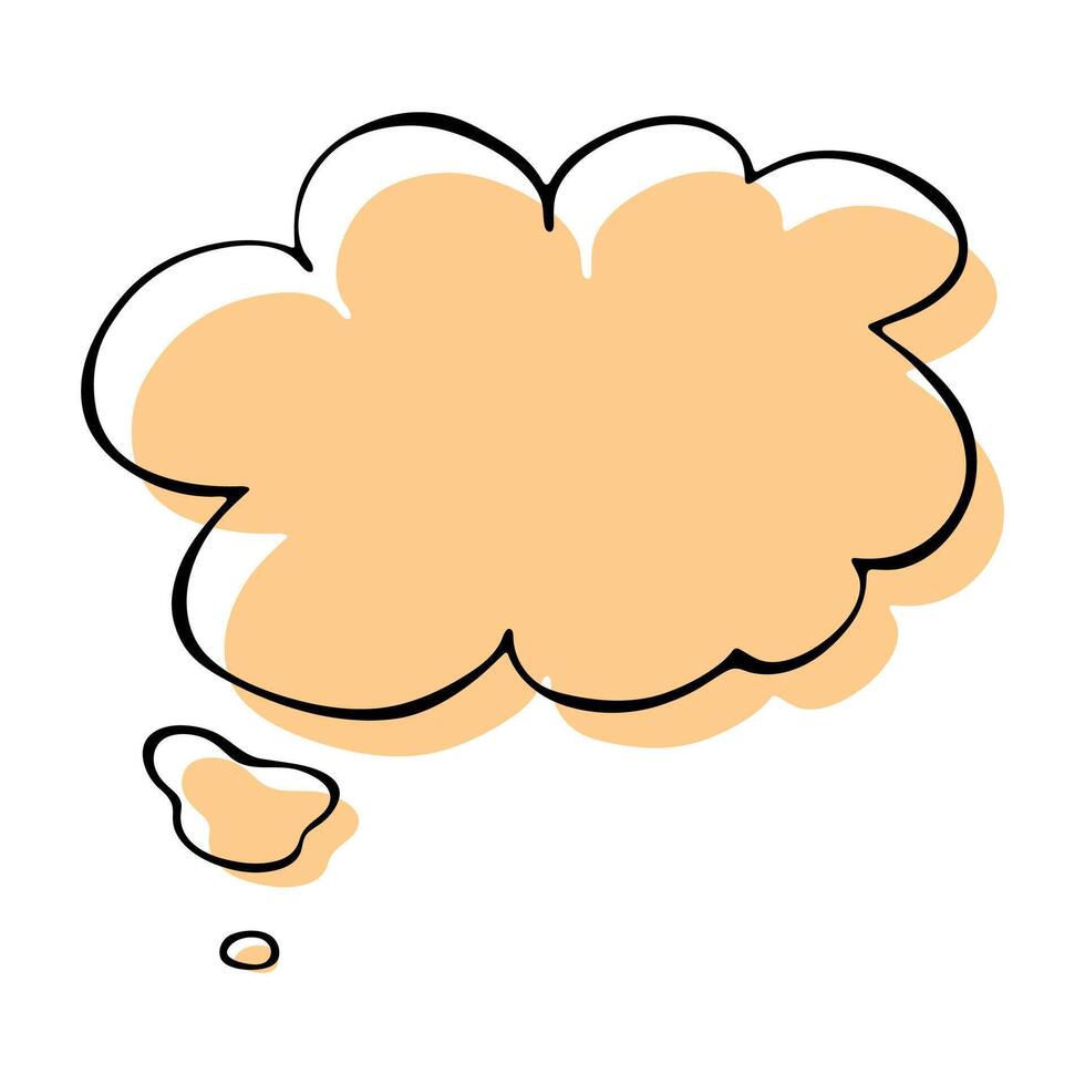 Hand drawn speech bubble Blank empty message box Textbox frame for banners, price tags, stickers, design think speak vector