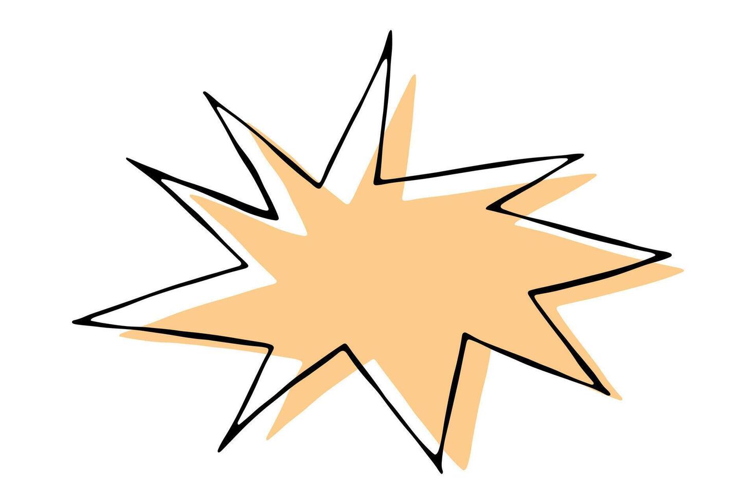 Hand drawn speech bubble Blank empty message box Textbox frame for banners, price tags, stickers, design think frame vector