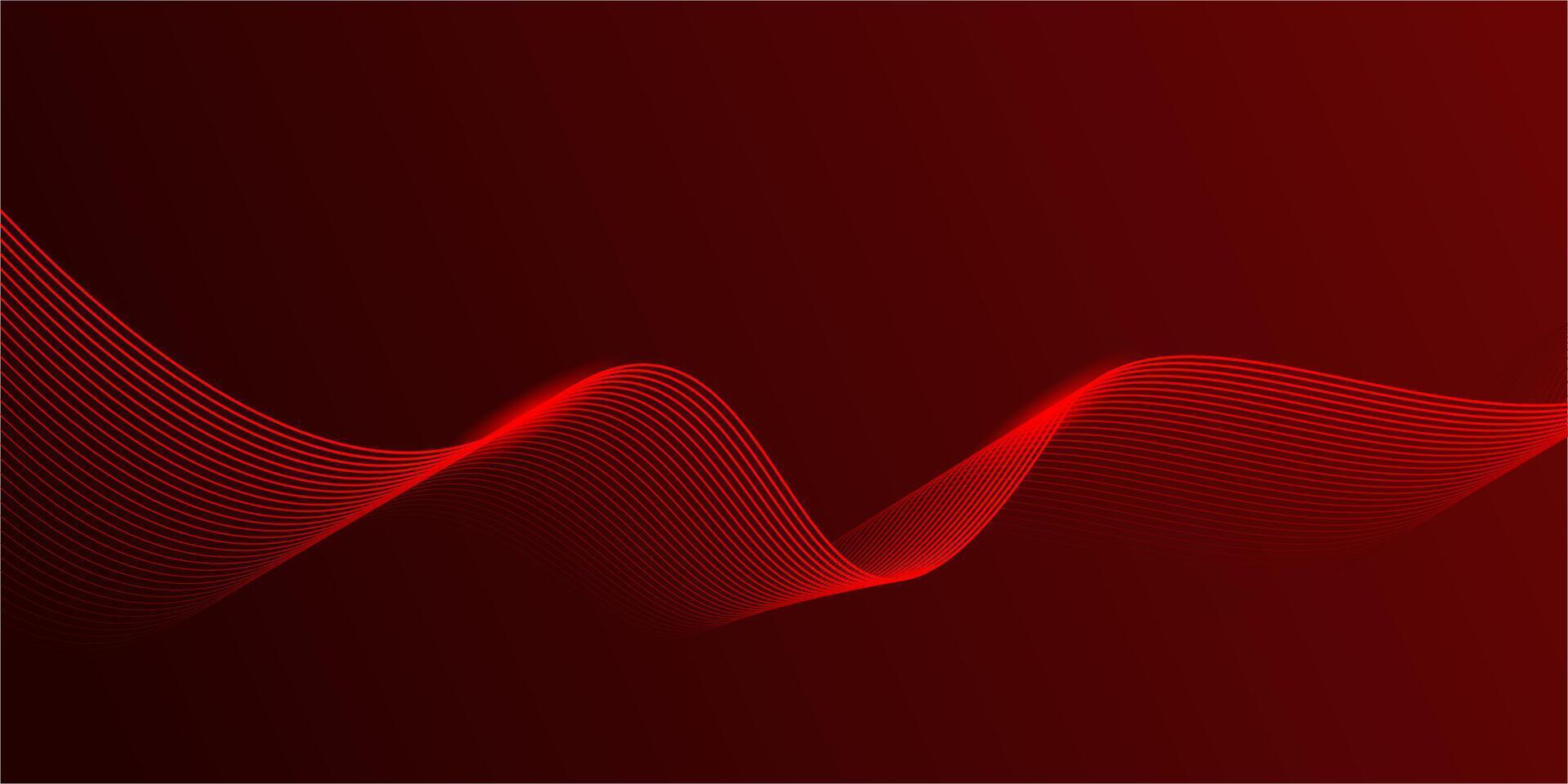 Abstract red gradient background with shining lines waves. modern background for banner, poster, cover,brochure,flyer,website vector