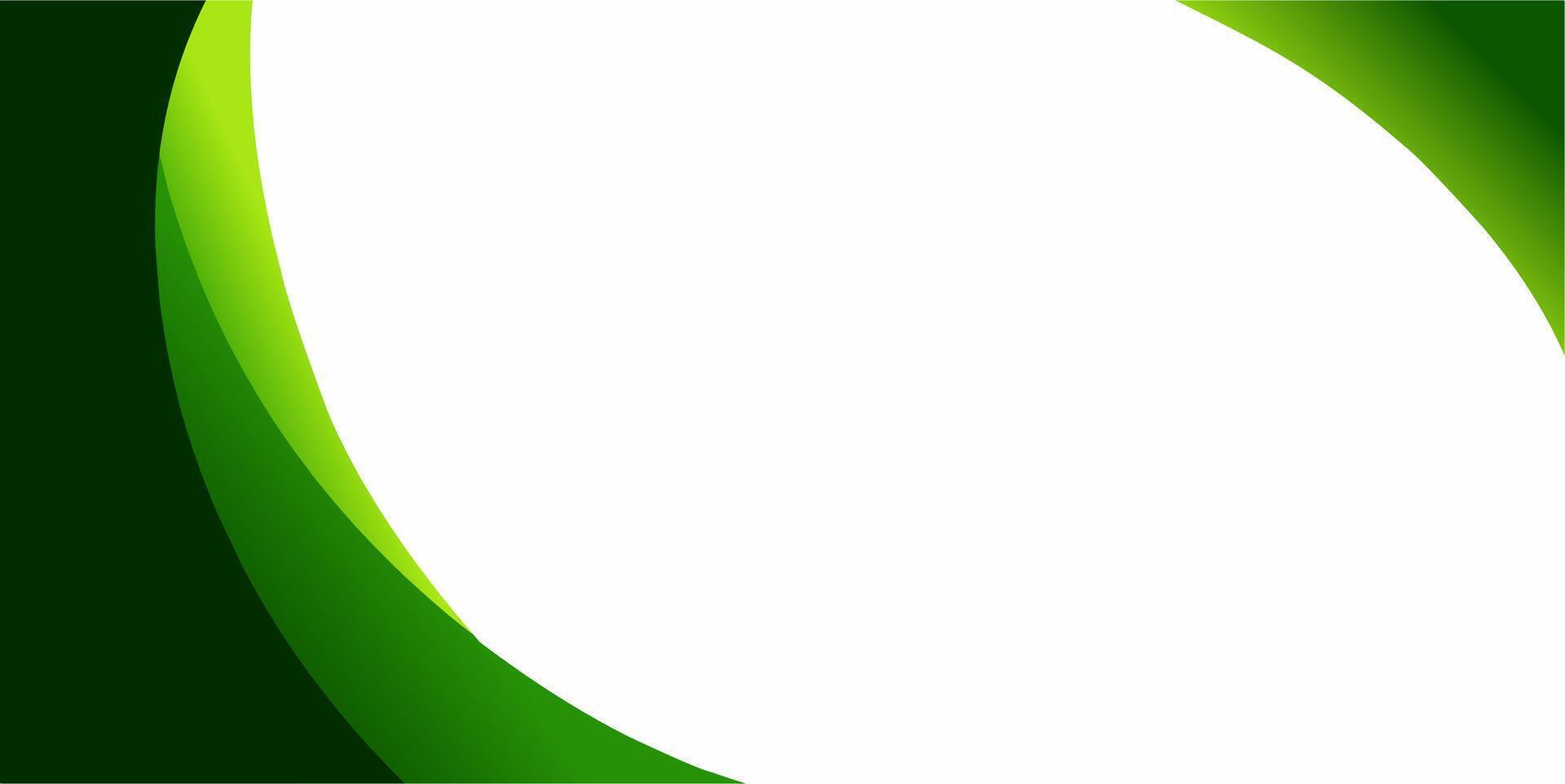 Green Curve Abstract Background with White Space vector