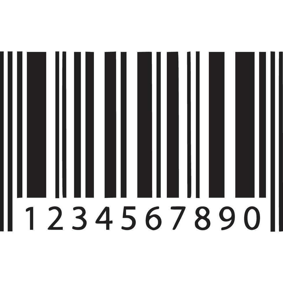 A barcode with numbers and numbers vector