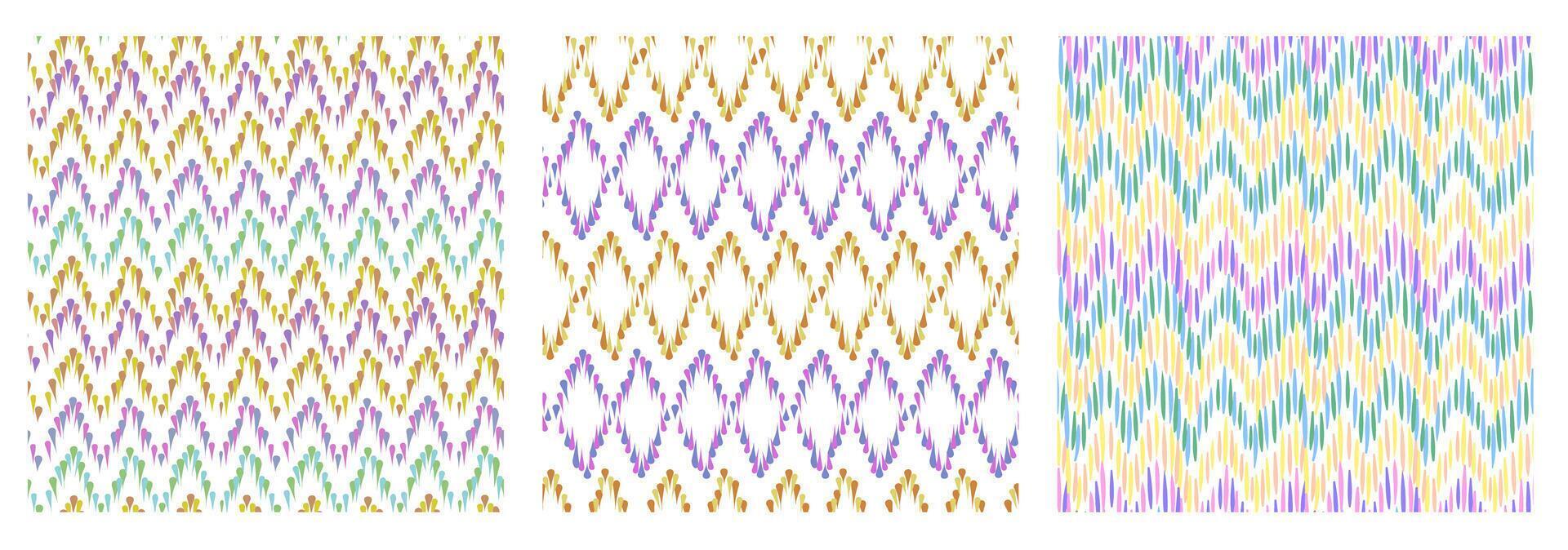 Seamless abstract pattern set in pastel color for textile or wallpaper. background vector