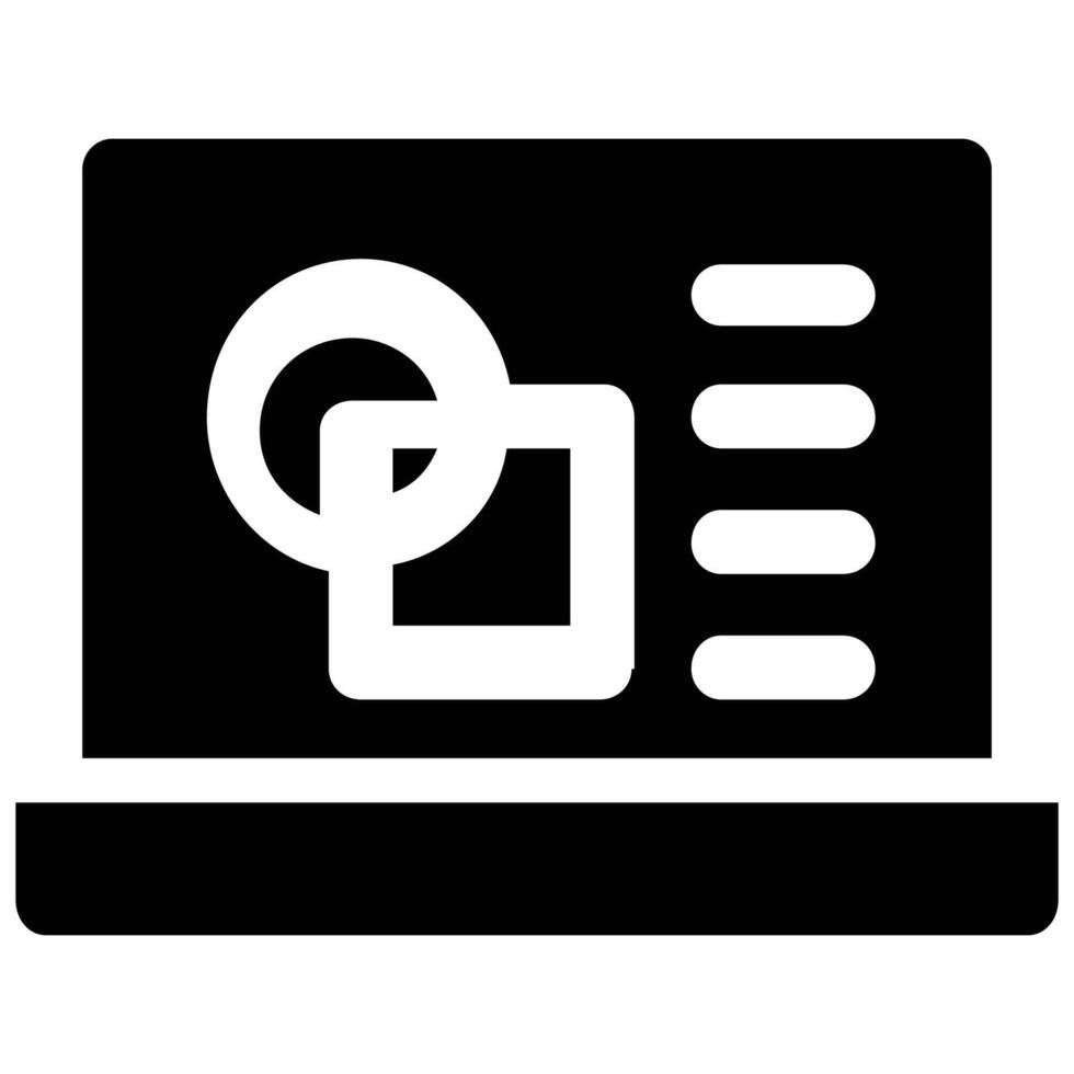 Laptop Displays Geometric Shapes and Lines Design and Interface Elements vector