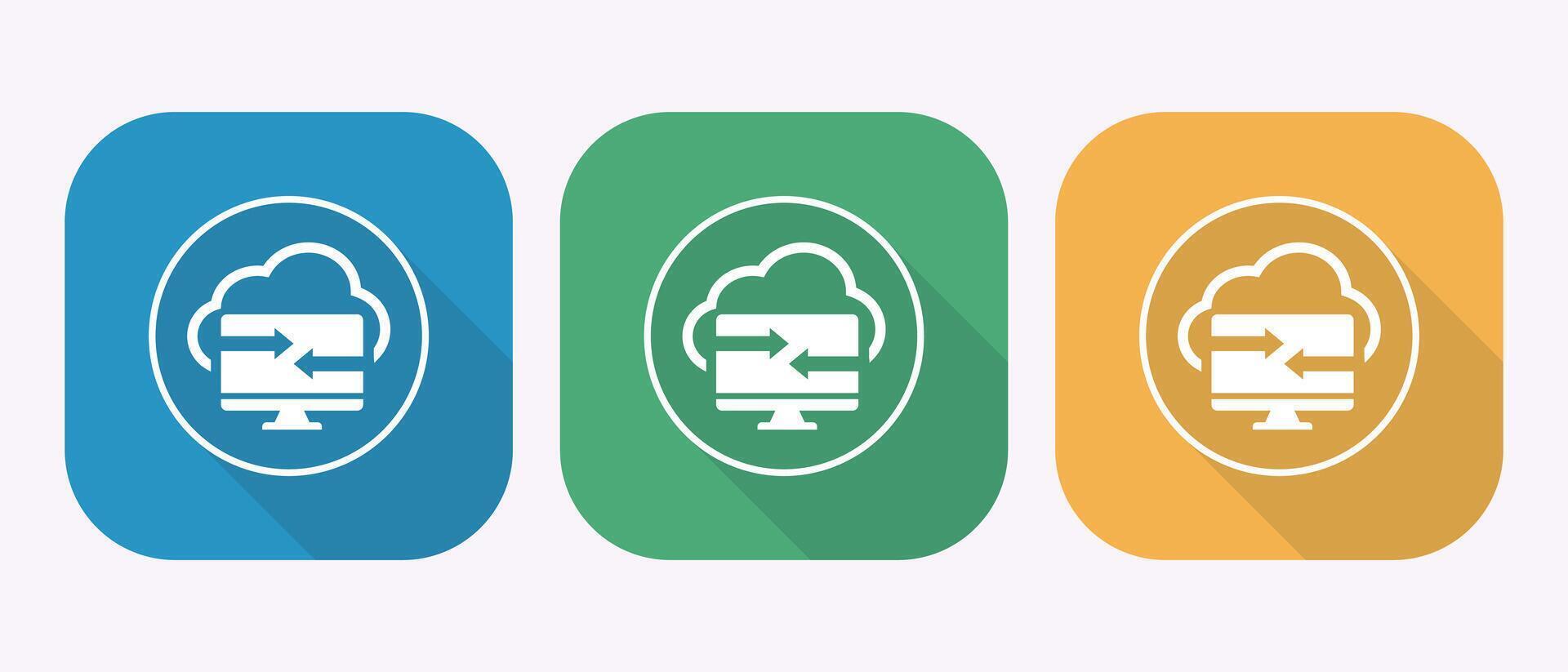 Cloud Computing Data Transfer Concepts Digital Technology and Networking Connections Icon Design Illustration vector