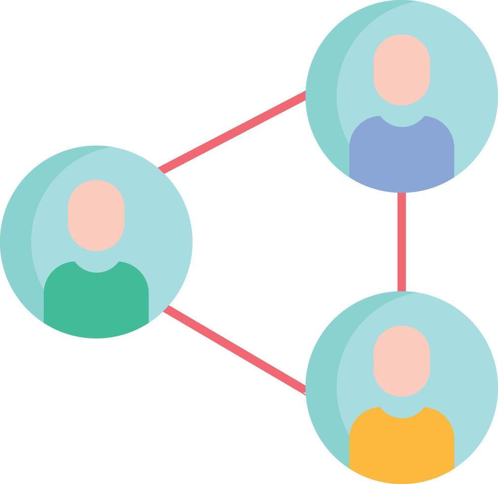 user network flat icon design vector