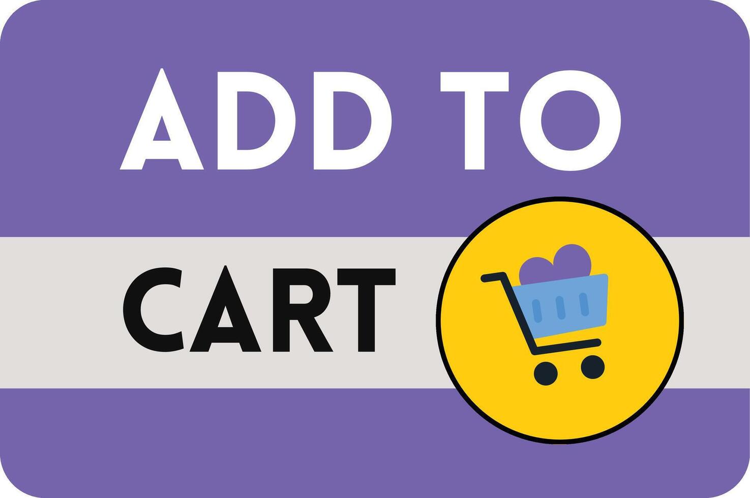 ADD TO CART Shopping Button vector