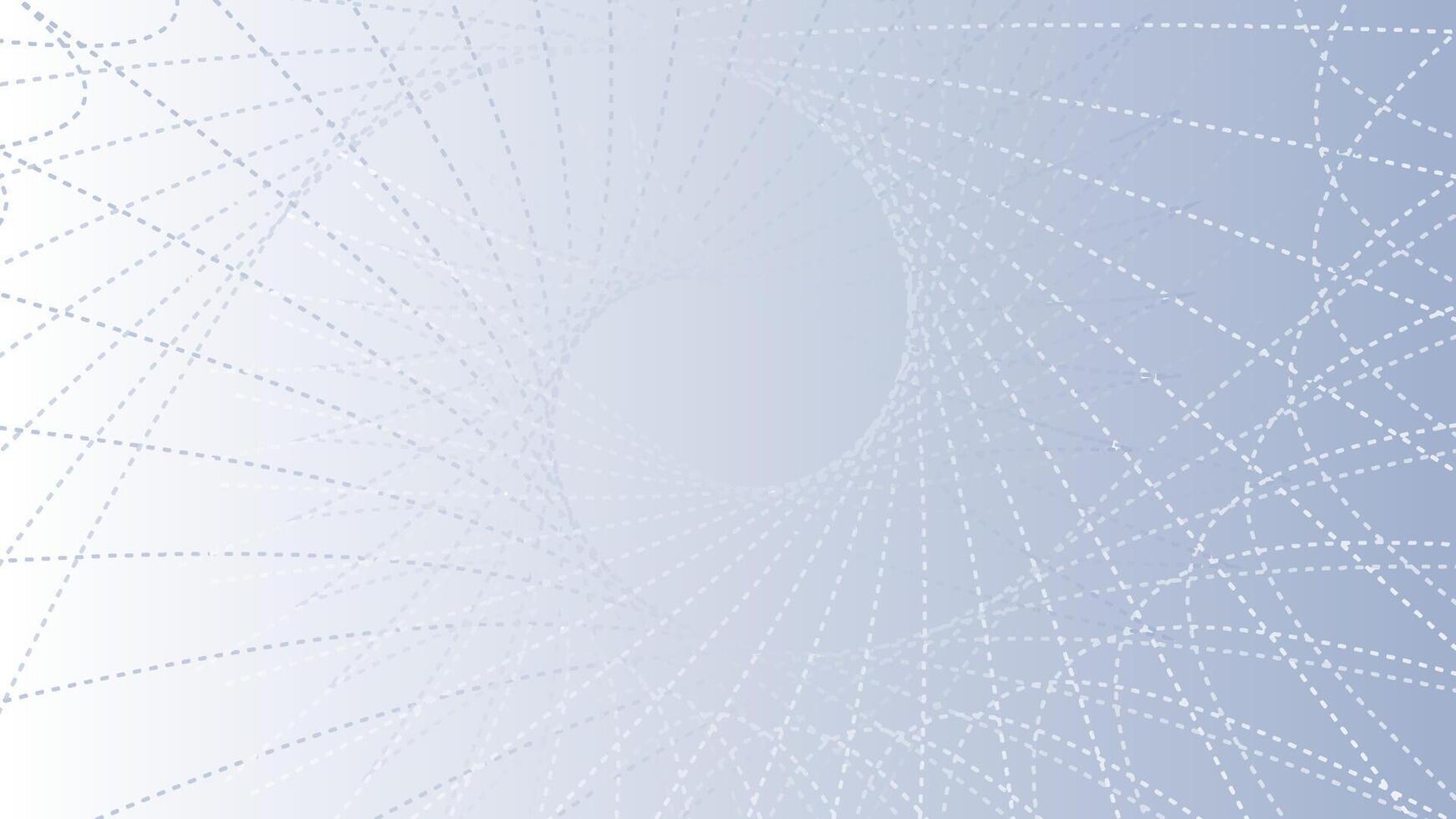 Abstract digital background with flowing dotted lines forming a tunnel like structure on a smooth gradient gray surface creating a modern and minimal design. vector