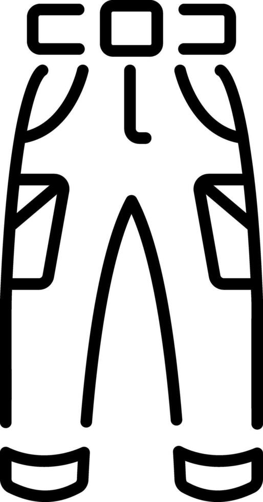 A linear icon showing an exploring binoculars vector