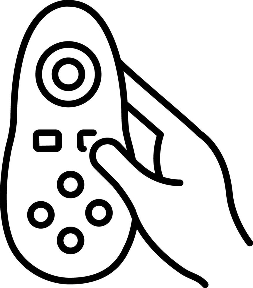 A line style icon showing a vr remote device vector
