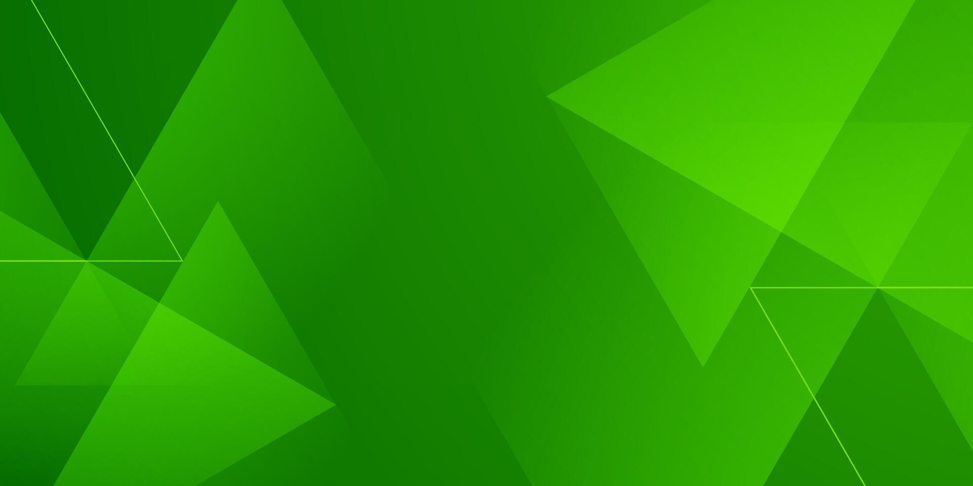 Abstract colorful triangle pattern background with green color element design. vector