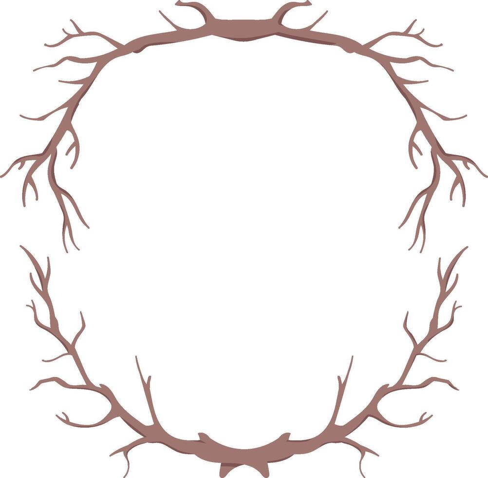 Tree Branches Circle Frame vector