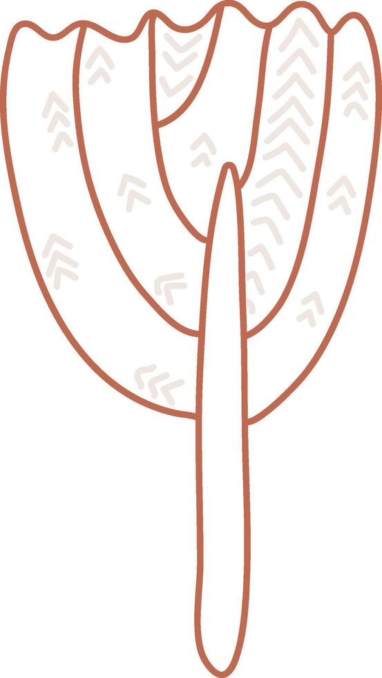 Abstract Leaf with Geometric Patterns vector