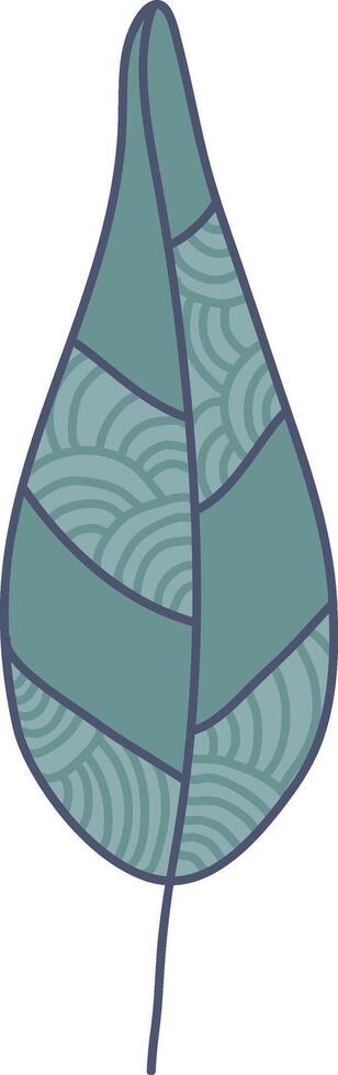 Abstract Leaf with Geometric Patterns Illustration vector
