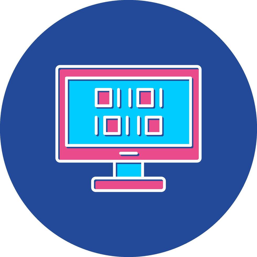 Binary Code on Code Programming Digital Data vector