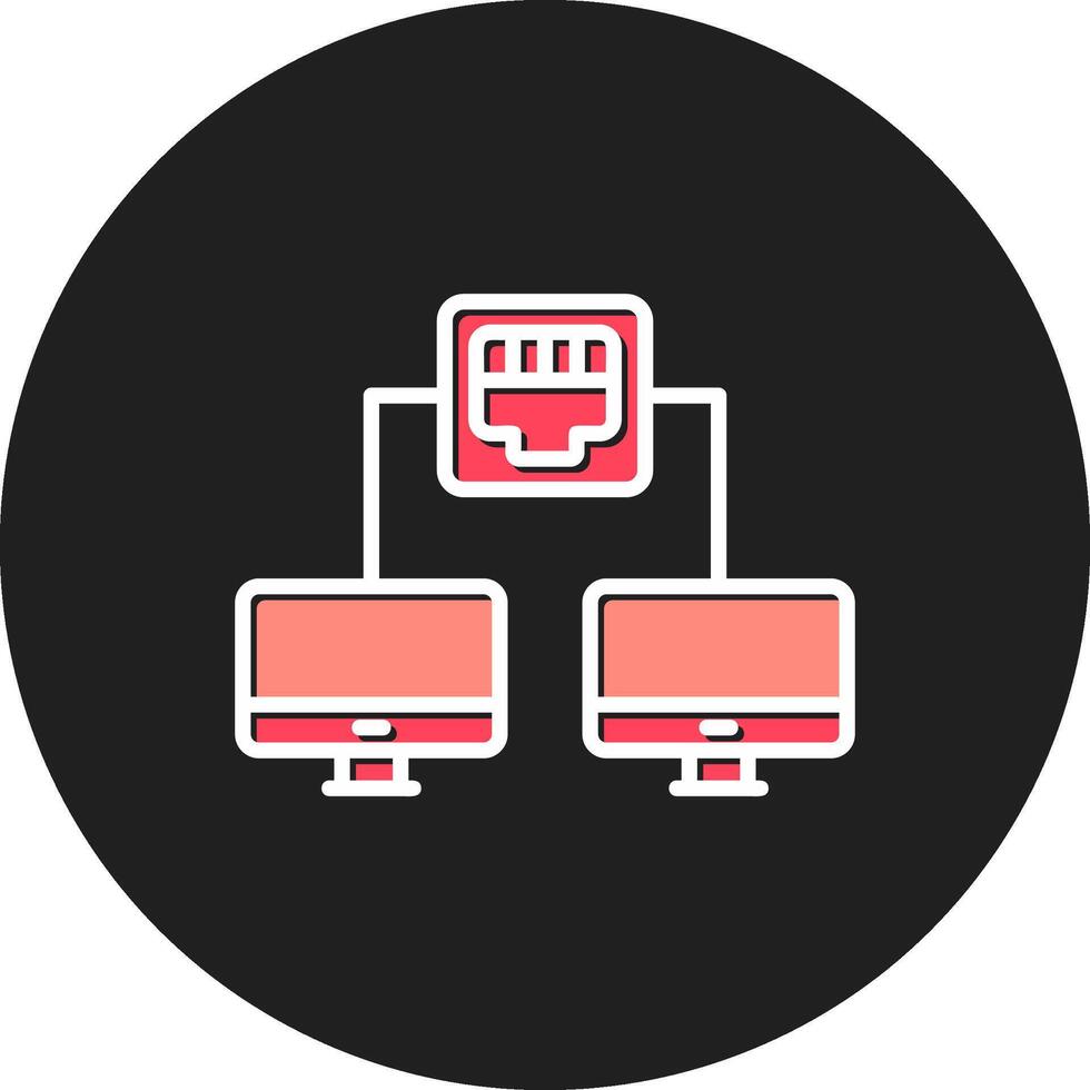 lan en red Internet local zona red conexión vector