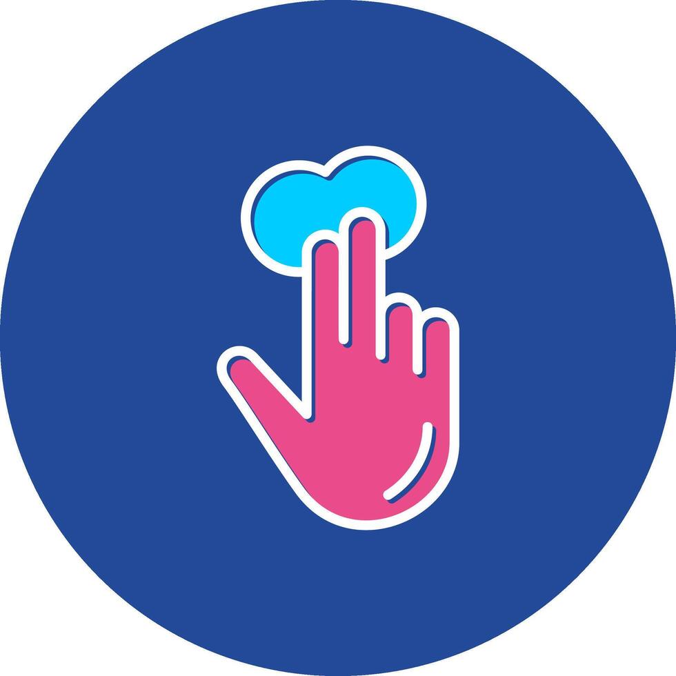 2x Tap on Double Tap Two Taps Click Gesture vector