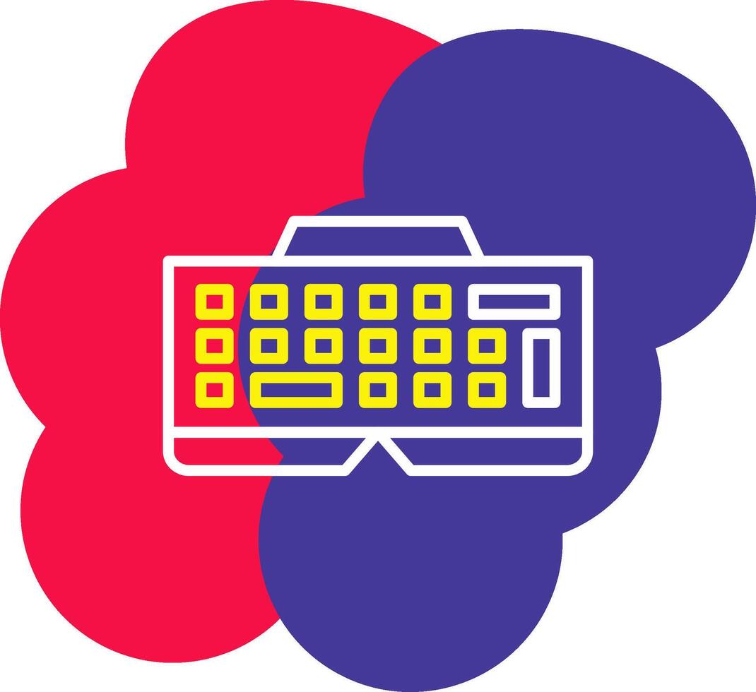 A computer keyboard with a cloud in the background vector