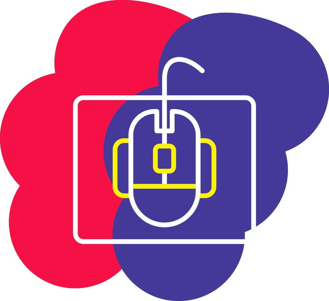 Mouse Pad Line Tow Color Bubble mat computer mouse vector