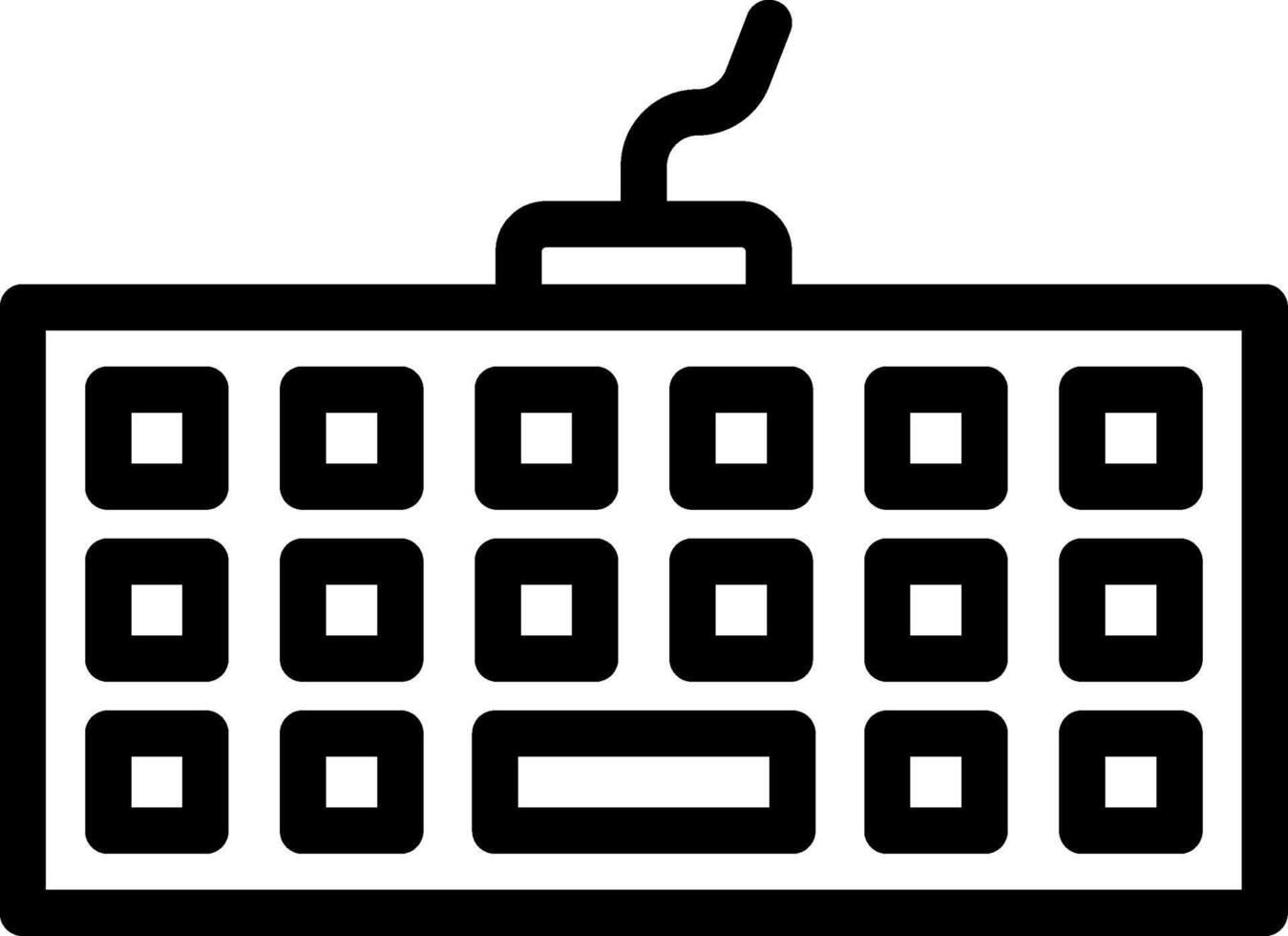 Computer Keyboard Outline Icon vector