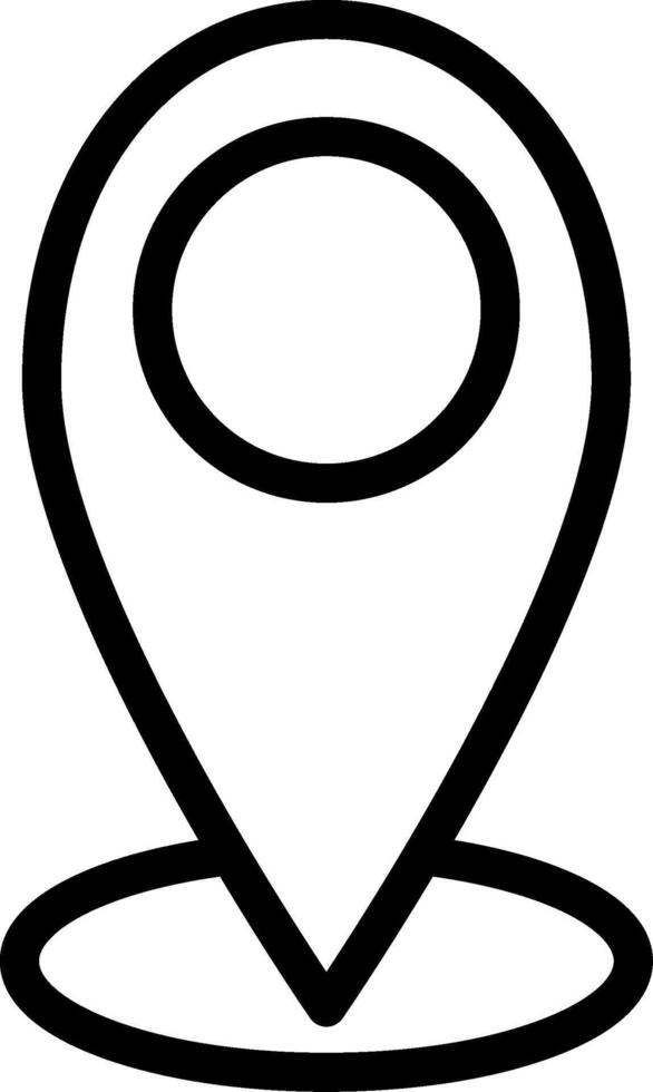 Map Pointer Outline Icon vector
