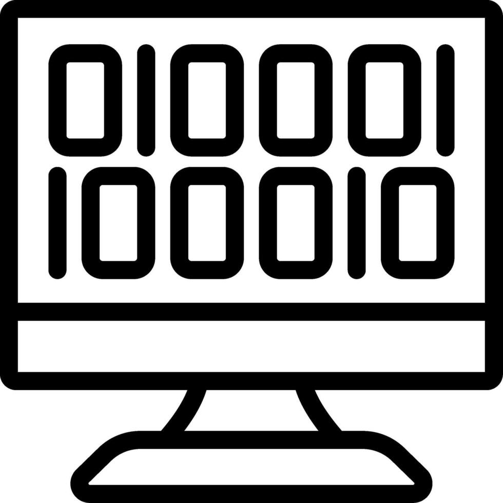 Binary Code Geometric Style Badge vector