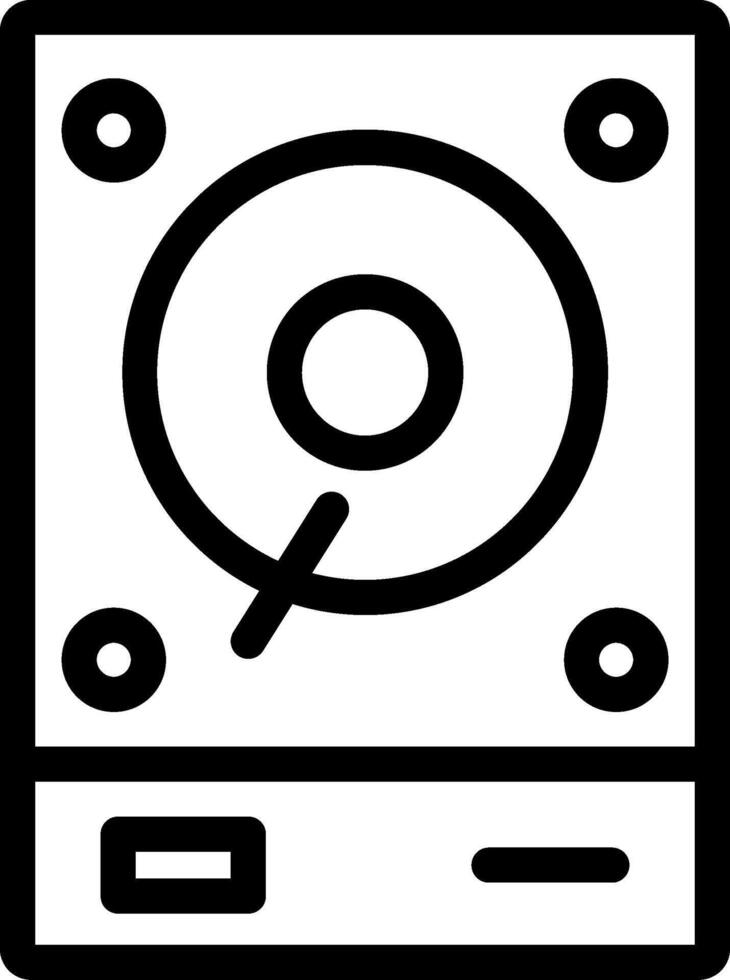 Hard Drive Outlined Frame Object vector